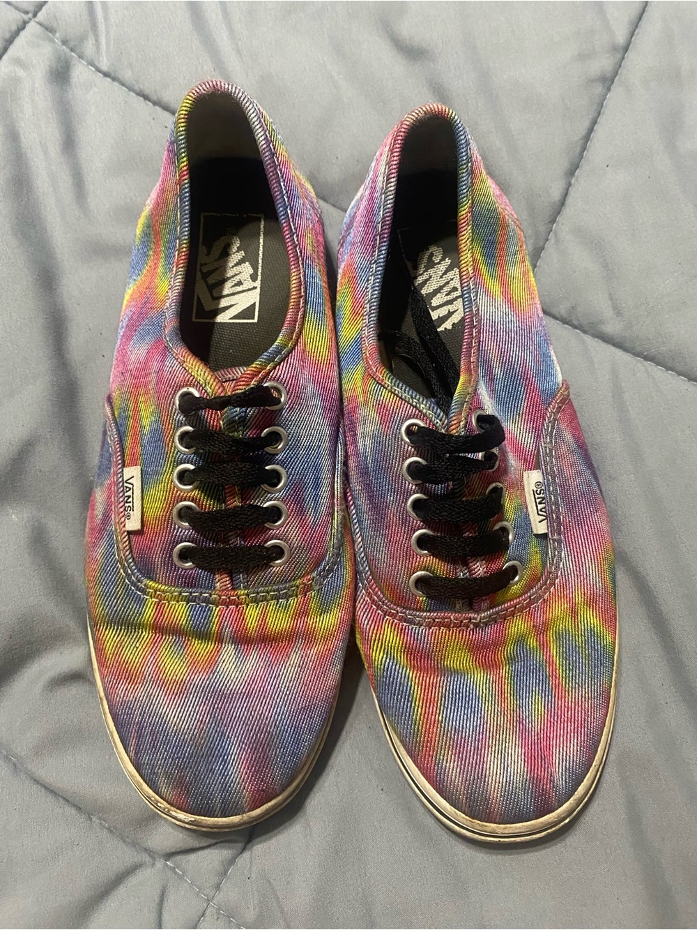 Vans Multicolor Tie-Dye Canvas Sneakers - Pink Blue Yellow Green